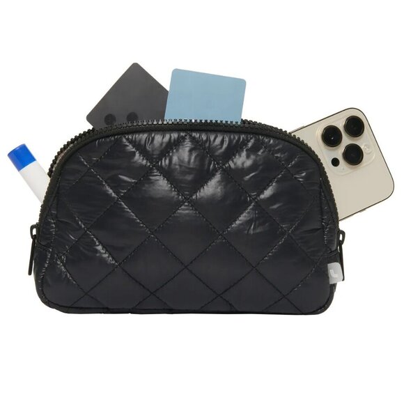 Lolë Unisex Quilted Belt Bag Black Adjustable Strap - Picture 5 of 7